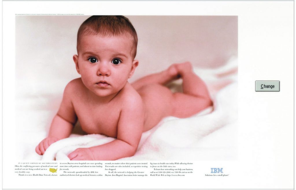 B2B print spread for IBM Systems and Services division